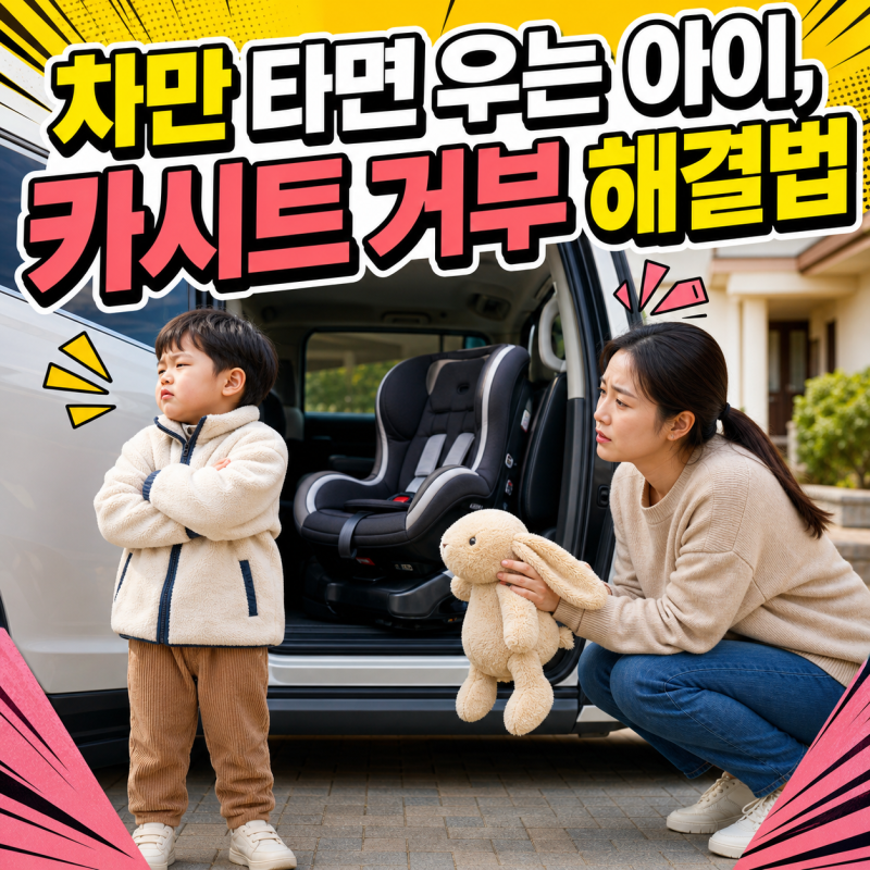 "카시트 안 타! 으앙!" 차만 타면 자지러지는 아이, 아기 카시트 거부 해결방법