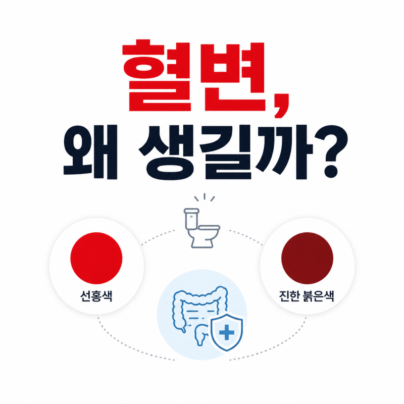 혈변 원인 무엇일까? 선홍색·검붉은색 차이와 확인할 증상