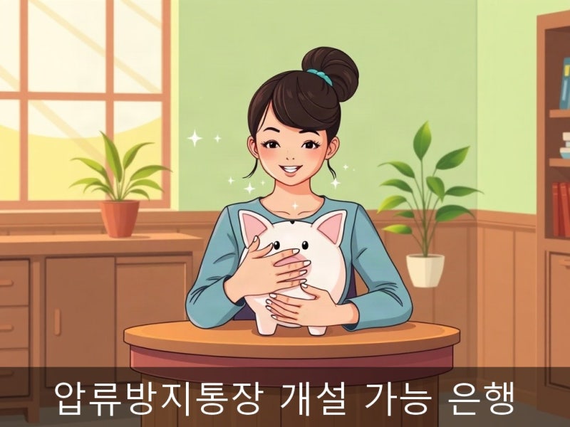압류방지통장 개설 가능 은행 한도 신청 방법 총정리