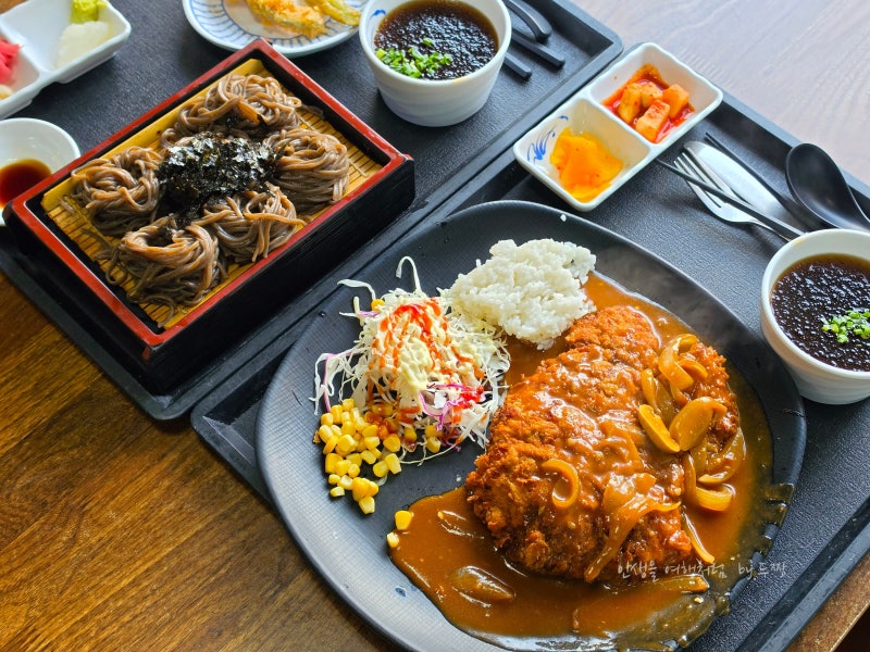 포항 흥해 맛집 메밀소바와 돈까스가 맛있는 솔밭메밀소바