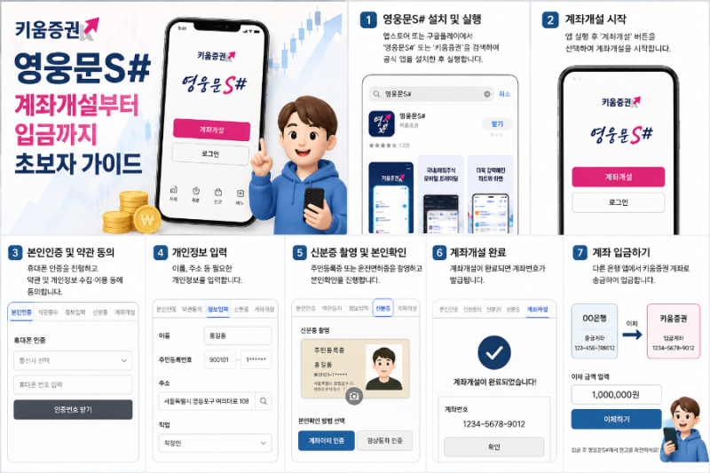 키움증권 영웅문S# 시작하는 방법｜회원가입부터 계좌개설·입금까지 초보자 가이드