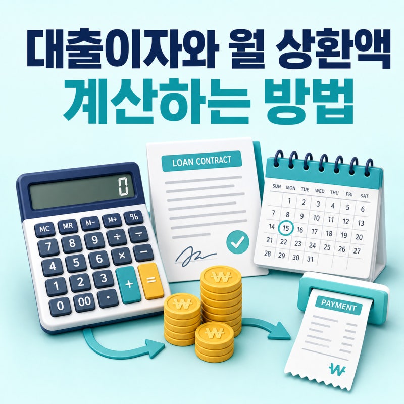 대출이자와 월 상환액을 계산하는 방법