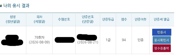 제79회 한능검 1급 합격 후기｜5주 공부하고 94점으로 한능검 졸업