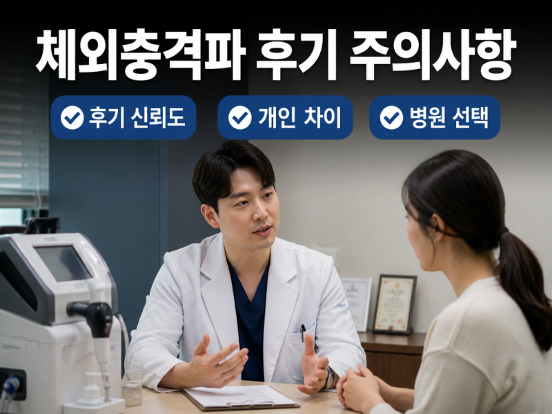 체외충격파 후기 추천, 병원에 먼저 물어봐야 해야 할 것들