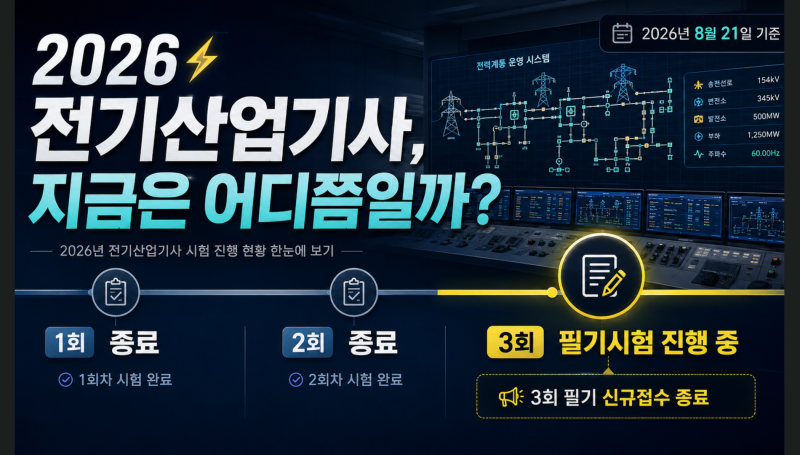 전기산업기사 시험일정, 2026년 지금 준비한다면 어느 회차를 봐야 할까?