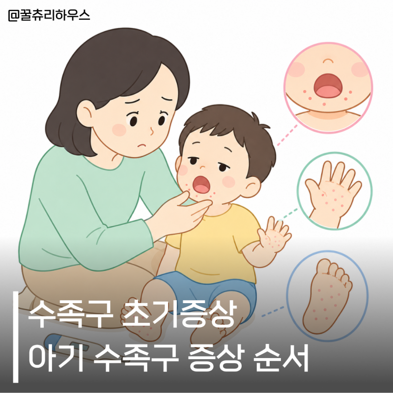 수족구 초기증상 아기 수족구 증상 순서 입안 물집 손발 발진