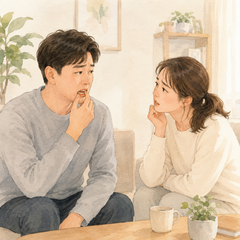 "왜 이렇게 패였지?" 남편 잇몸 보다가 저도 거울부터 봤어요