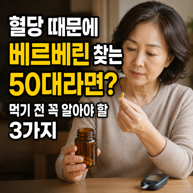 혈당 때문에 베르베린 찾는 50대라면? 먹기 전 꼭 알아야 할 3가지
