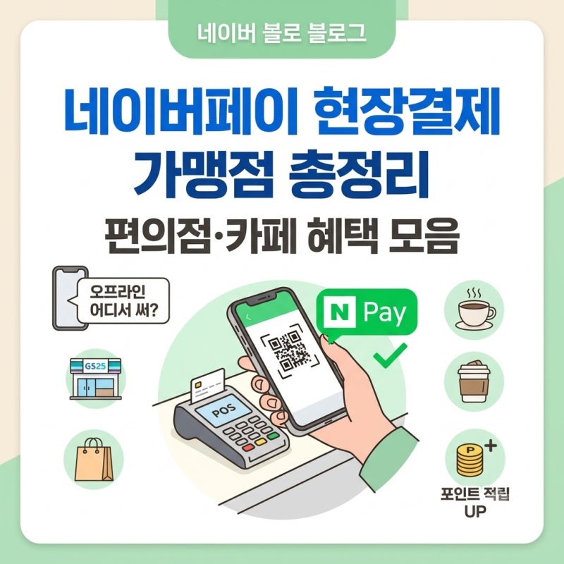 네이버페이 현장결제 가맹점 총정리 (+편의점·카페 혜택 모음)