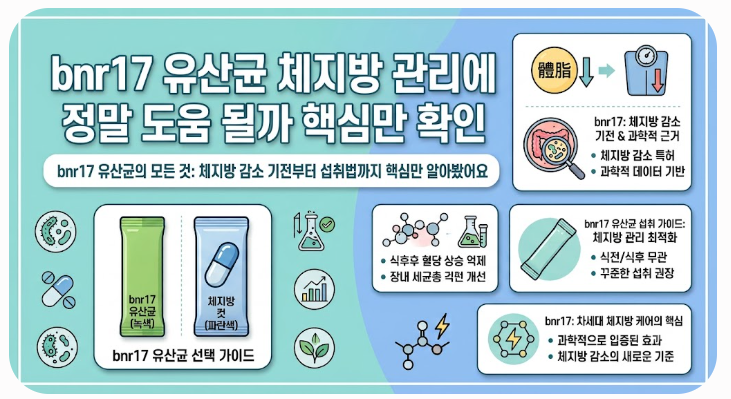 bnr17 유산균 체지방 관리에 정말 도움 될까 핵심만 확인