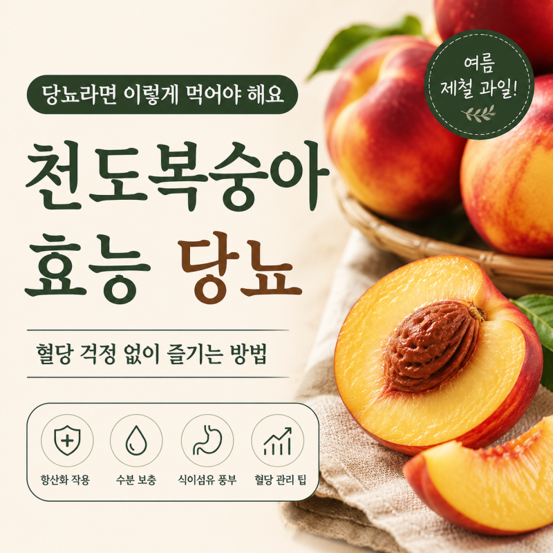 천도복숭아 효능과 당뇨, 당뇨라면 이렇게 먹어야 해요