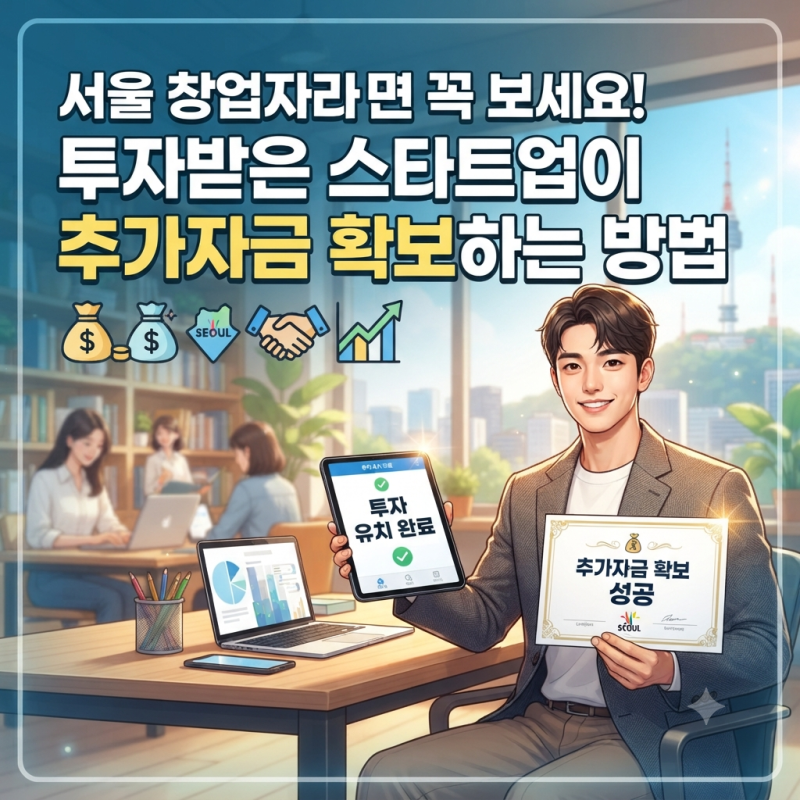 "서울 창업자라면 꼭 보세요! 투자받은 스타트업이 추가자금 확보하는 방법"