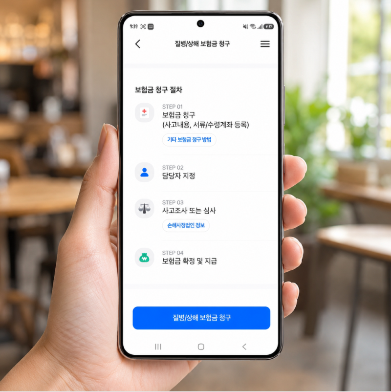 삼성화재 보험금청구 모바일 앱 방법