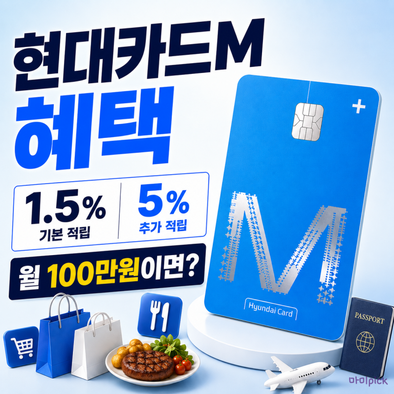현대카드 M 혜택 총정리, 연회비 전월실적 M 포인트 5% 적립 분석