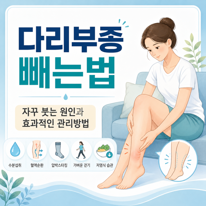 부산 해운대 다리부종 빼는법, 자꾸 붓는 원인과 효과적인 관리방법