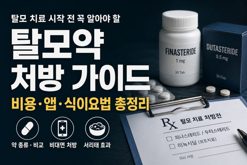 탈모약 처방 가이드: 비용 비교부터 서리태 식이요법의 실제 효과까지