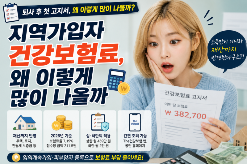 지역가입자 건강보험료 계산방법, 재산과 소득은 어떻게 반영될까?