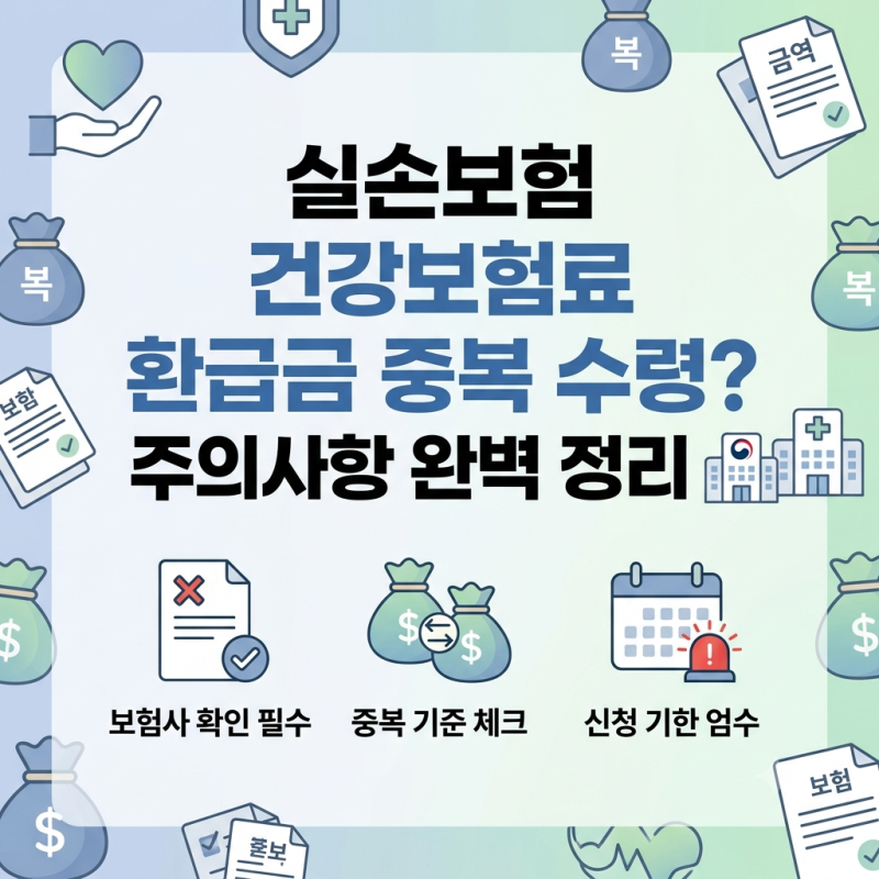 실손보험 건강보험료 환급금 중복 수령 가능할까? 주의사항 완벽 정리