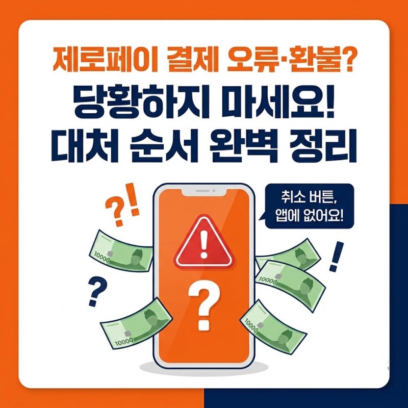 제로페이 결제 오류·환불 방법｜결제 실패·중복 결제 때 대처 순서