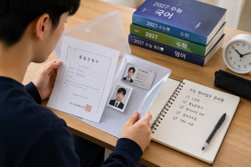 2027 수능 원서접수 준비물 총정리｜재학생·졸업생·검정고시생