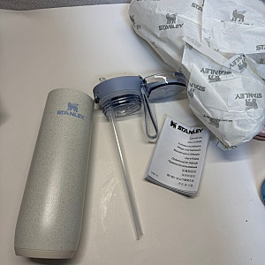 스탠리 텀블러 플로우스테이트 스프링 보틀 591ml, 페일 스톤 스페클 후기 추천