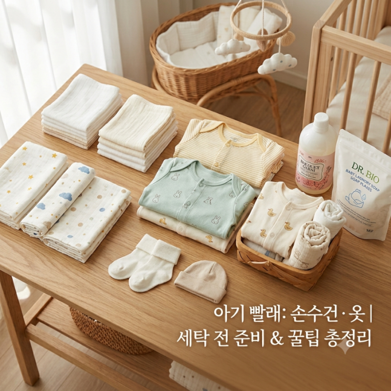 신생아 아기옷 & 손수건 빨래 방법 정리 (밤부/순면/아기옷 세탁법)