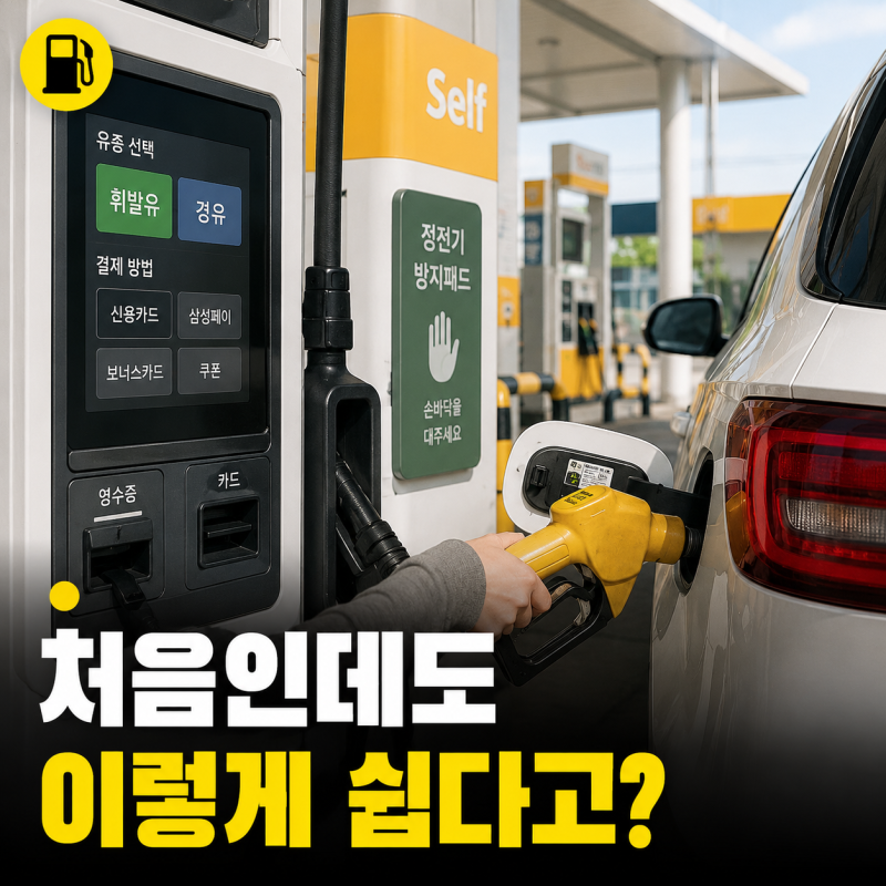 셀프주유방법 이용 순서 결제 혼유예방 총정리