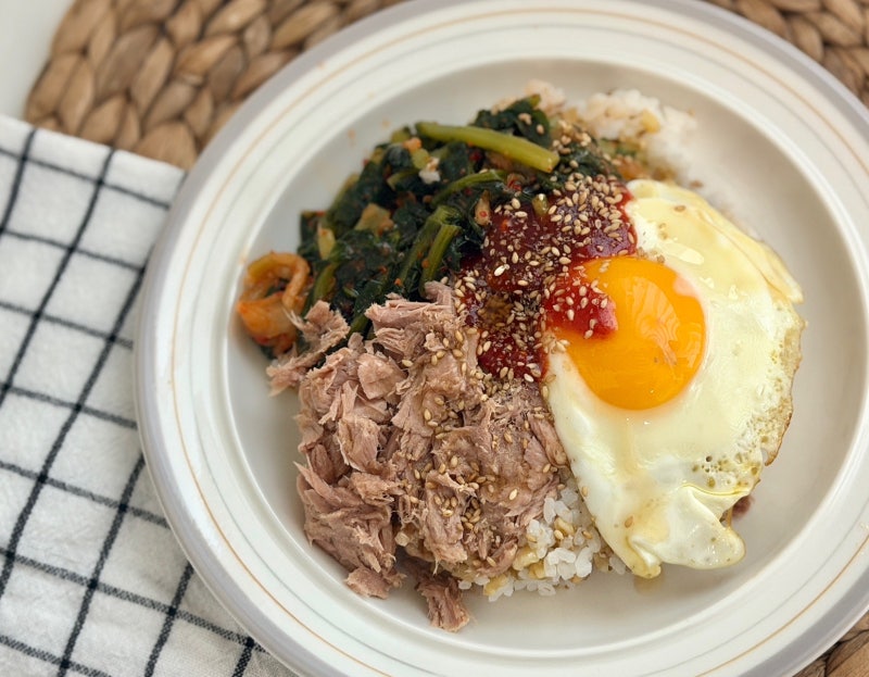 열무비빔밥 레시피 참치 넣어 더 맛있는 열무비빔밥 만들기