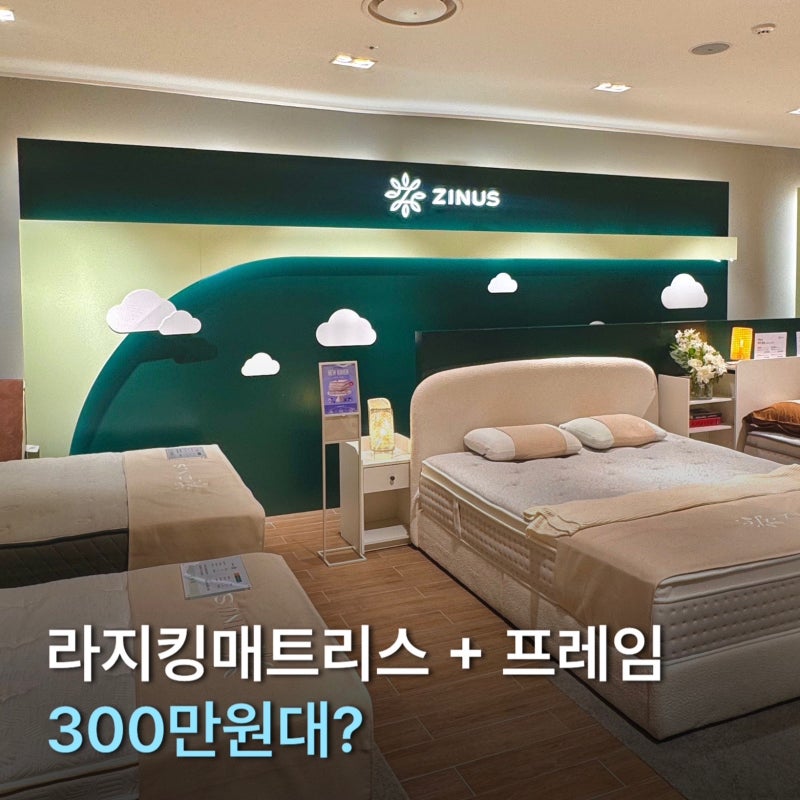 라지킹 매트리스 신혼침대 보러 지누스 방문 뉴헤이븐 매트리스 체험후기