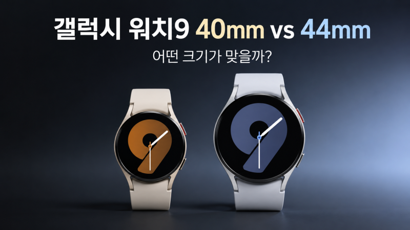 갤럭시 워치9 40mm 44mm 차이, 울트라2까지 비교