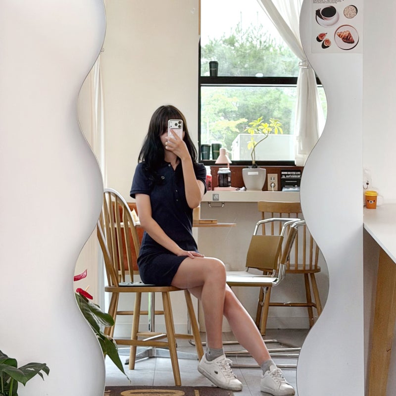 라코스테 미니 피케 슬림핏 원피스 36 사이즈 | 네이비 원피스 코디