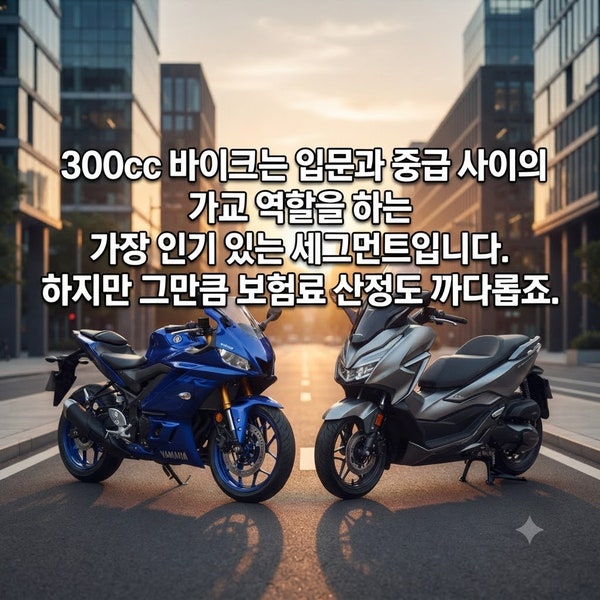 300cc 오토바이 보험료, 125cc랑 비슷할 줄 알았는데... (충격 반전)