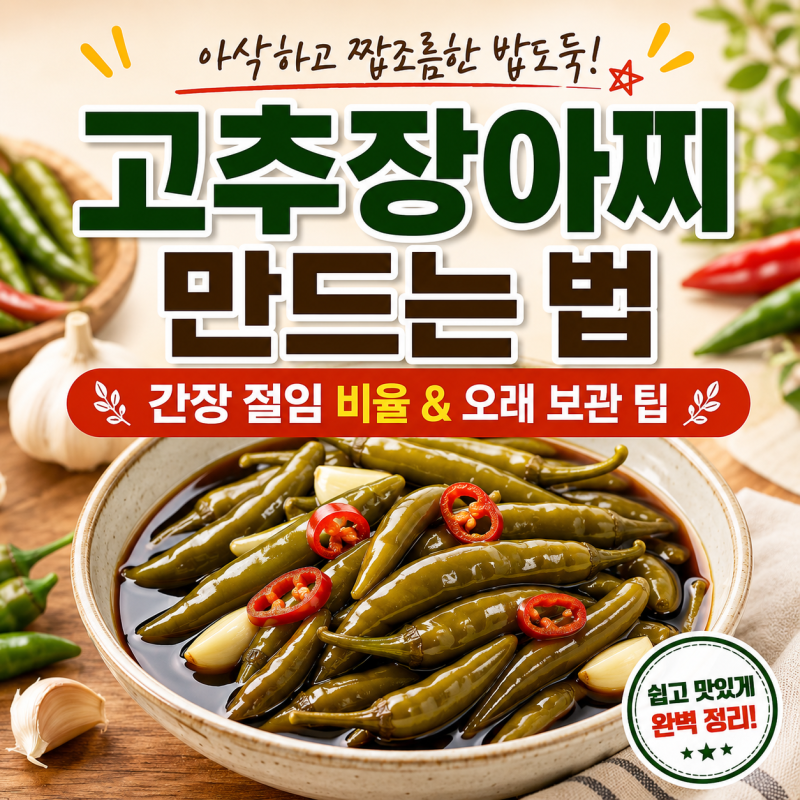 ★ 고추장아찌 만드는 법, 간장 절임 비율과 오래 보관하는 팁ㅎㅎ