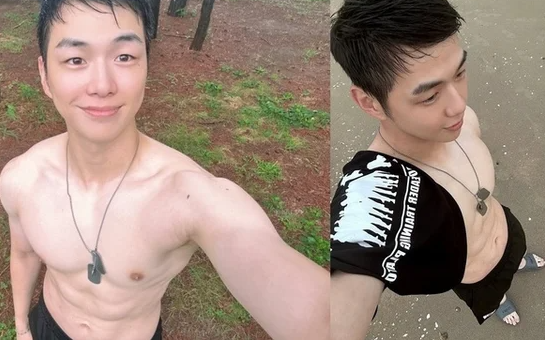 섹시가이 강다니엘, 오늘 공개한 바다 근황…군복 입을 때랑 딴판이네