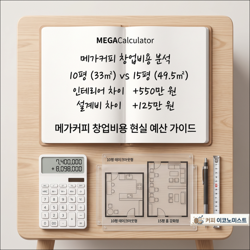 메가커피 창업비용 10평 15평 '실제 견적'과 숨은 2천만원