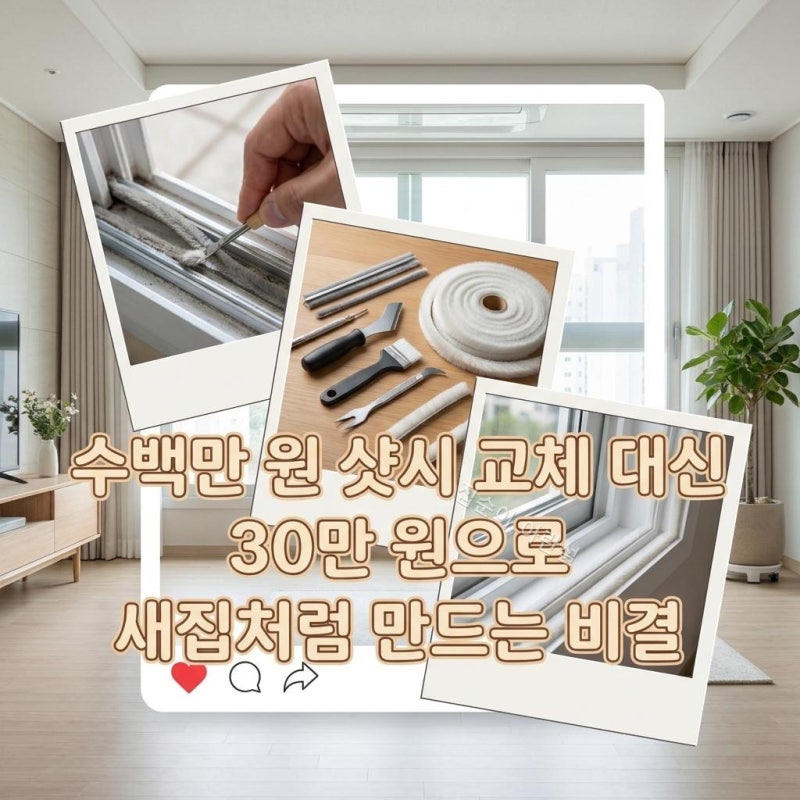 샷시 모헤어 교체 비용 아끼는 법, 32평 아파트 외풍 소음 30만 원대로 해결한 후기