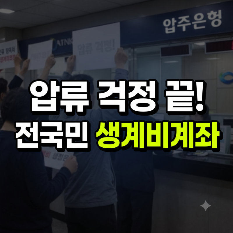 전국민 압류방지통장 개설 방법(+생계비 지키는 조건과 한도 총정리)