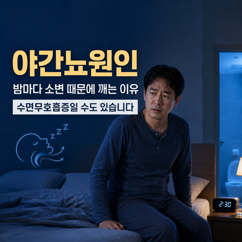야간뇨원인, 밤마다 소변 때문에 깨는 이유가 수면무호흡증 때문?