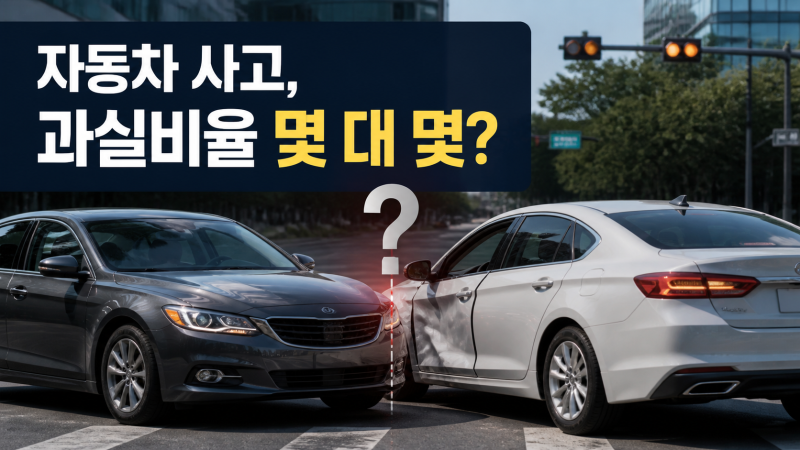 자동차 교통사고 과실비율 몇 대 몇? 내 사고 직접 확인하는 방법