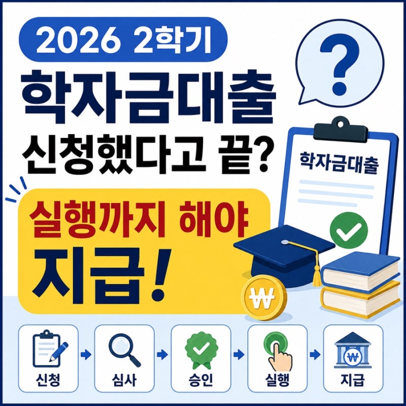 2학기 학자금대출 신청만 하면 끝? 실행까지 해야 지급