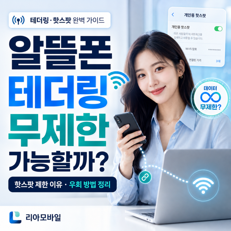 알뜰폰 테더링 무제한 요금제 가능할까? 핫스팟 제한 이유와 우회 방법 정리