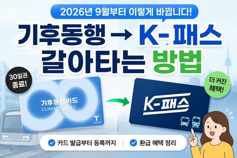 기후동행카드에서 K패스로 갈아타는 법｜모두의카드 전환 방법 총정리