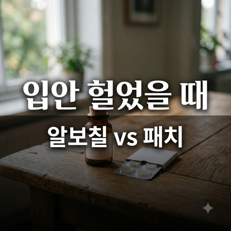입안 헐었을 때 무조건 알보칠인 줄 알았는데