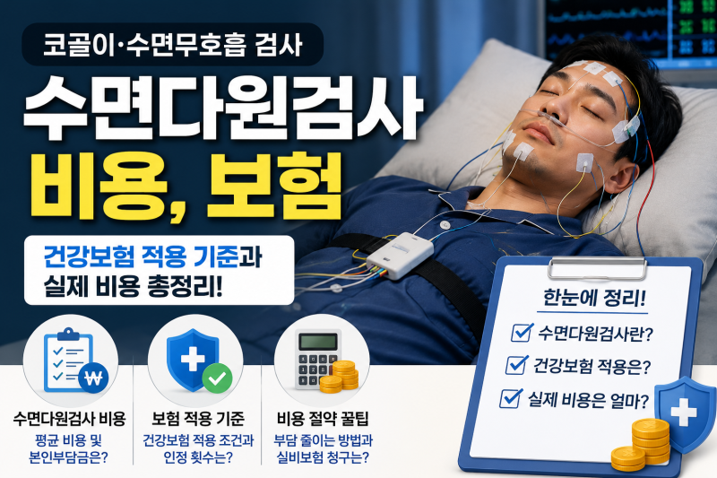 수면다원검사 비용 얼마일까? 건강보험 적용 조건과 검사비 정리