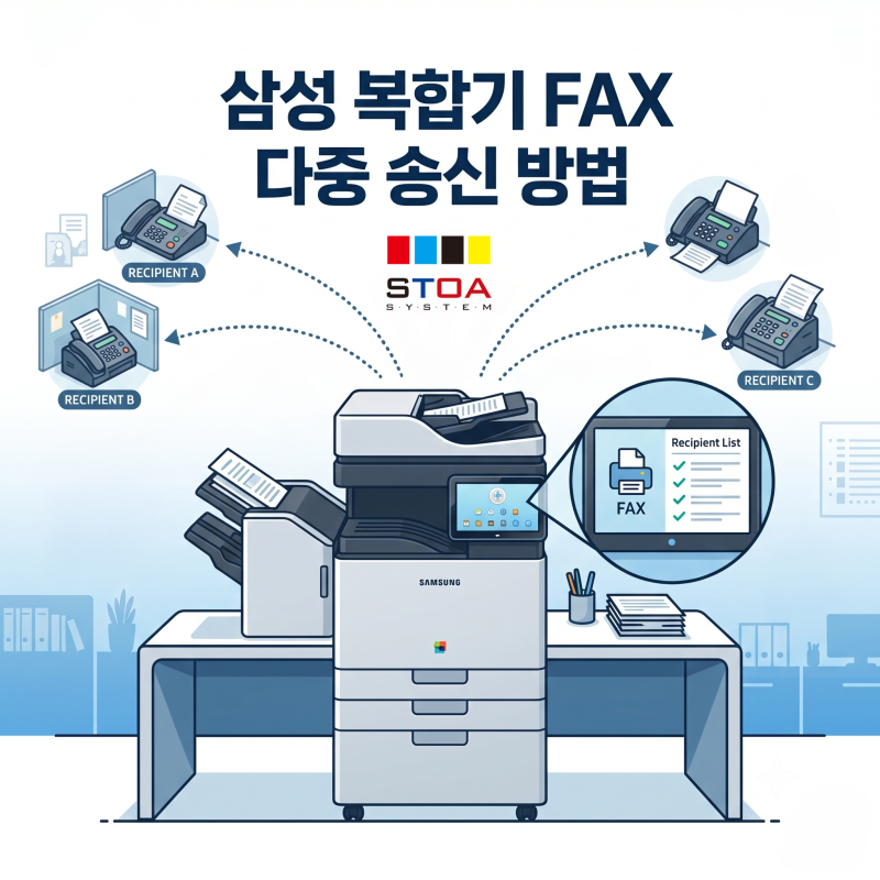 한번에 여러 곳에 팩스를 보내야할때 삼성 복합기 FAX 다중 송신 방법 #동보송신