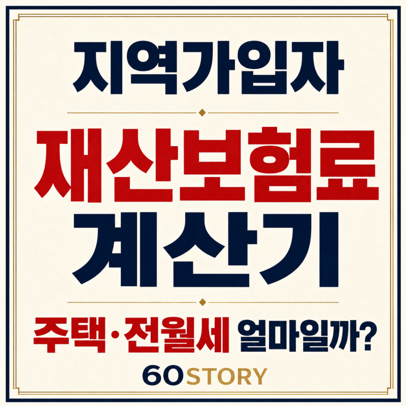 2026년 지역가입자 건강보험료 계산기 이용법(재산보험료 편) : 주택·전월세 재산점수·건보....