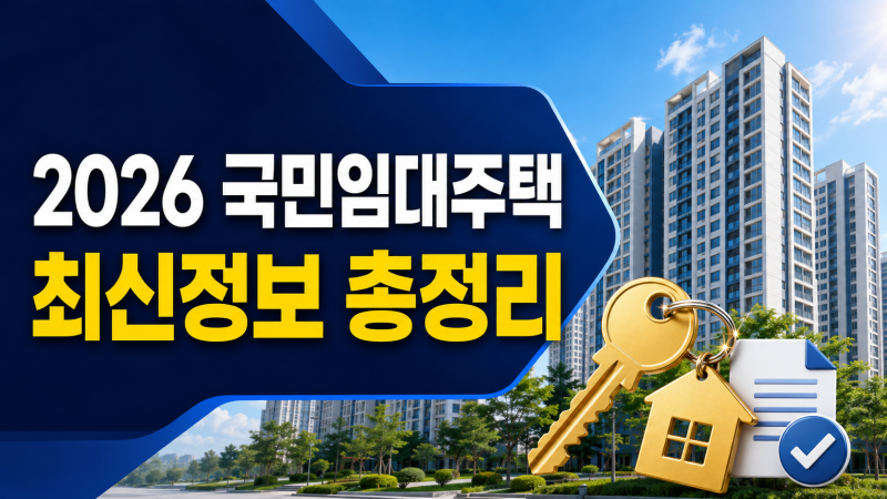 2026 국민임대주택, 지금 왜 다시 주목받나? 입주조건부터 최신 모집공고·8·13 대책까지
