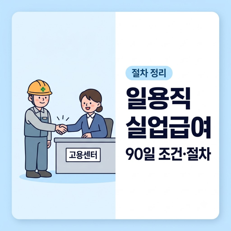 일용직 실업급여 신청방법, 90일 이상 단기 근로자 조건과 절차 한눈에 보기