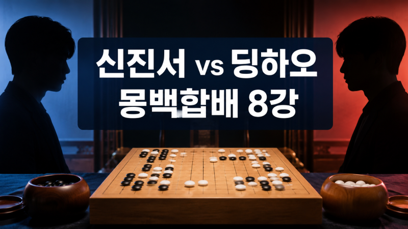딩하오 누구? 신진서 몽백합배 8강 상대·경기일·전적 총정리
