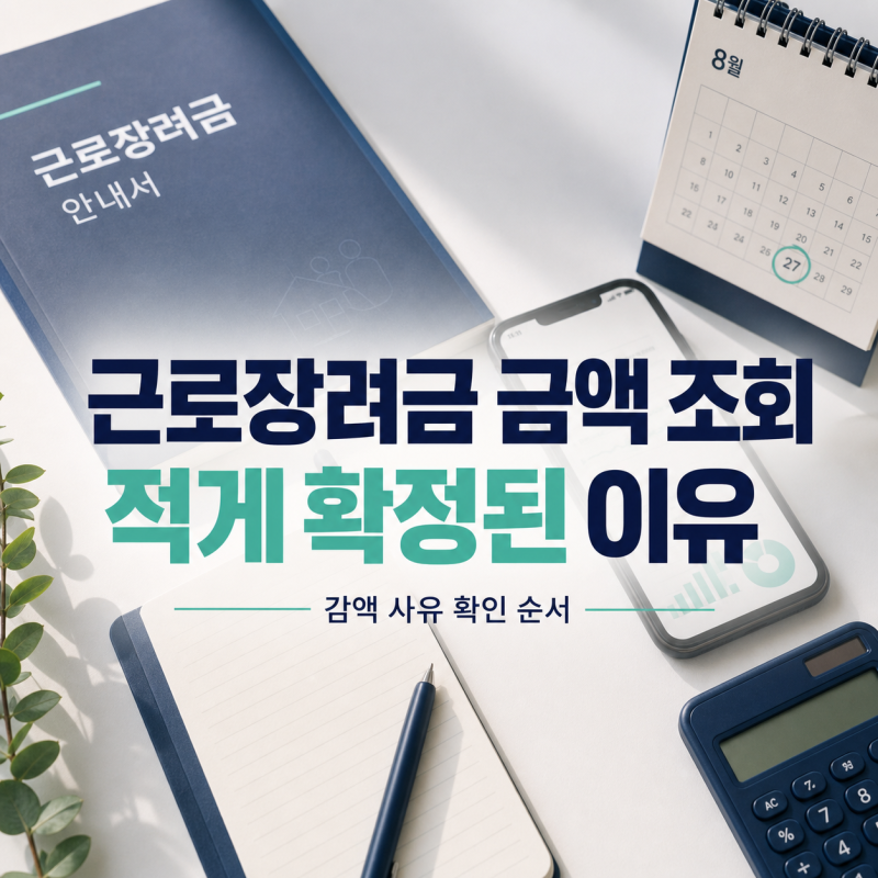 근로장려금 금액 조회, 예상보다 적게 확정됐을 때 감액 사유 확인 순서